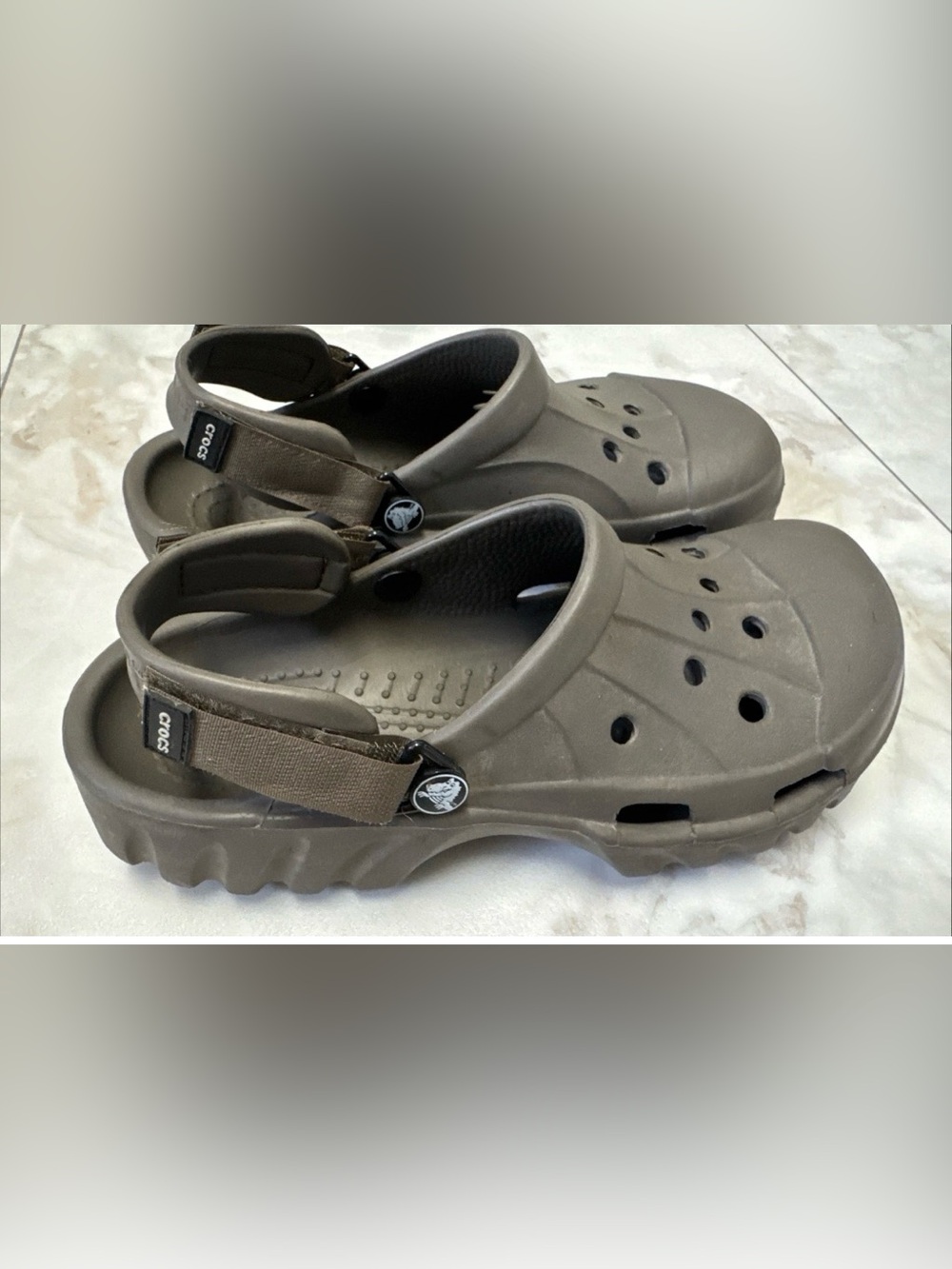 Crocs Echo Clogs Mens 8 Casual Slip On Adjustable Straps Shoes Hiking Espresso